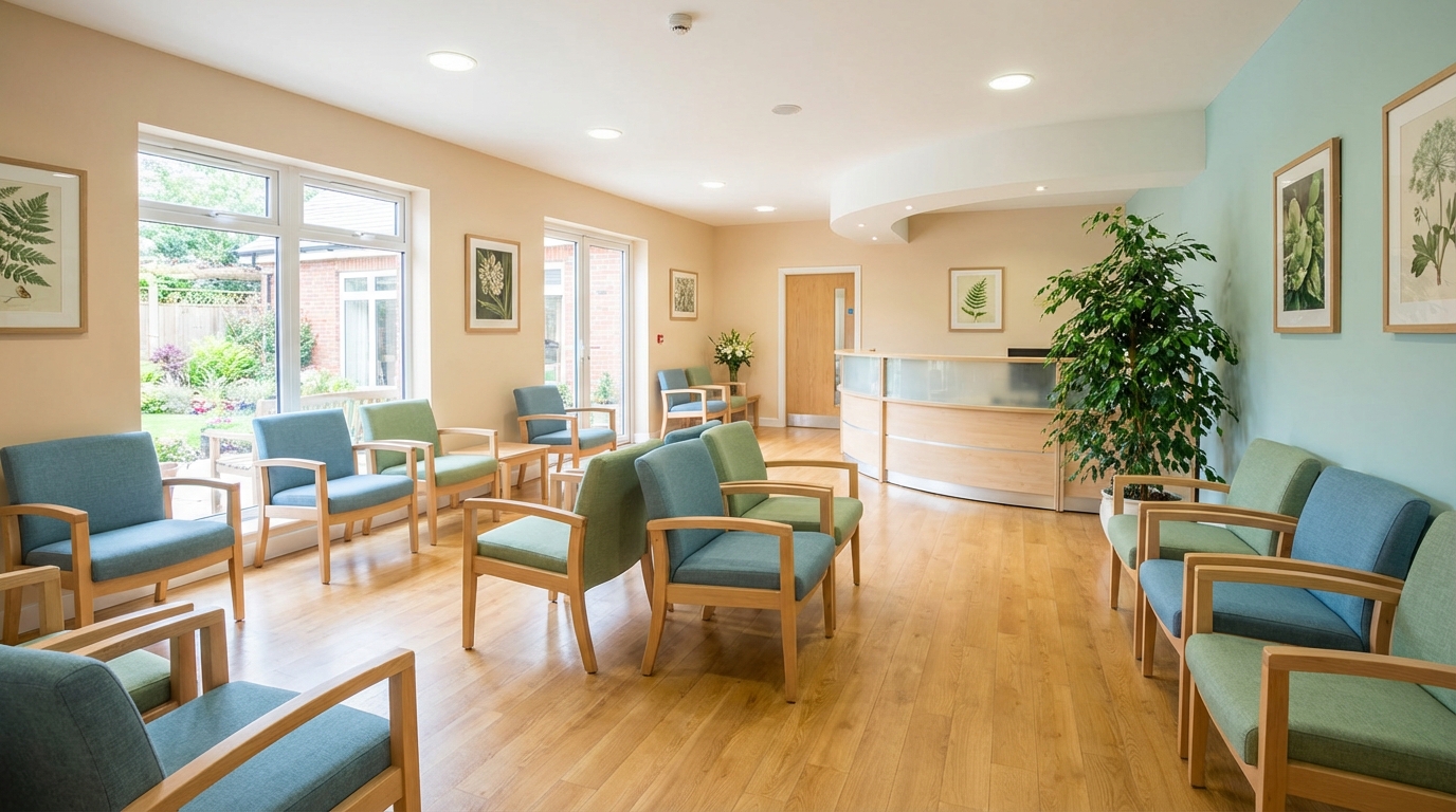 Klassisches Wartezimmer mit einladender Atmosphäre